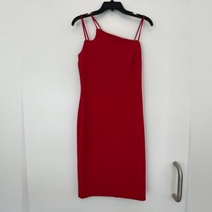 Express asymmetrical strappy bodycon dress